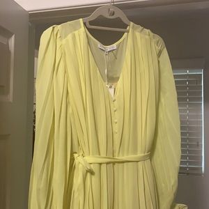 Bright yellow romper.